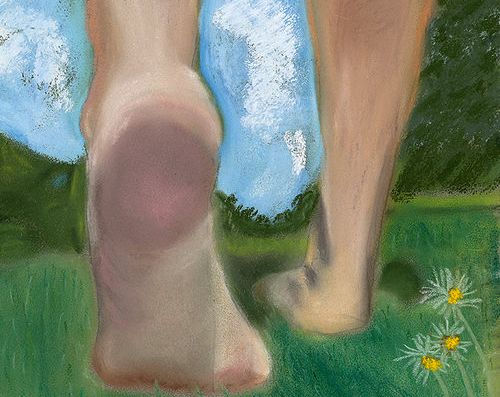 I piedi sull'erba